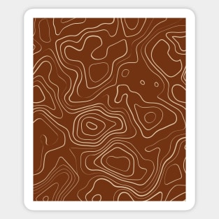 Terracotta Abstract Topography  Aeasthetic  Pattern Sticker